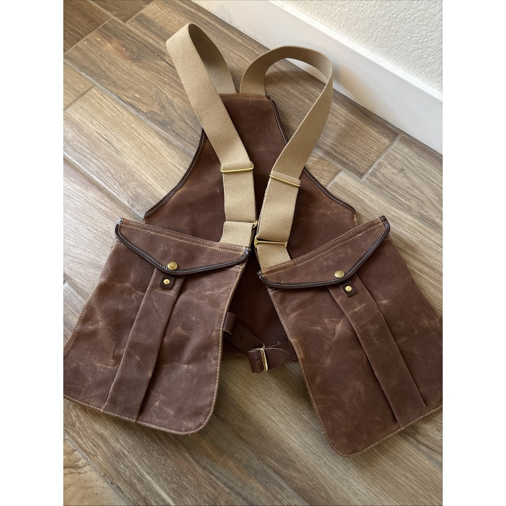 King Ranch Game Vest Men Rare American Wax Leather In Excellent Condition